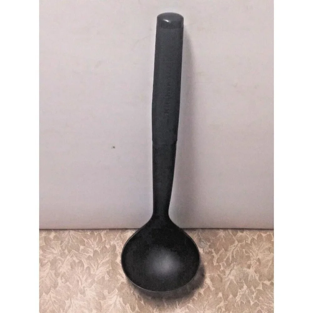KitchenAid Ladle Server Spoon Large Oval Black Heat-Resistant deep 12